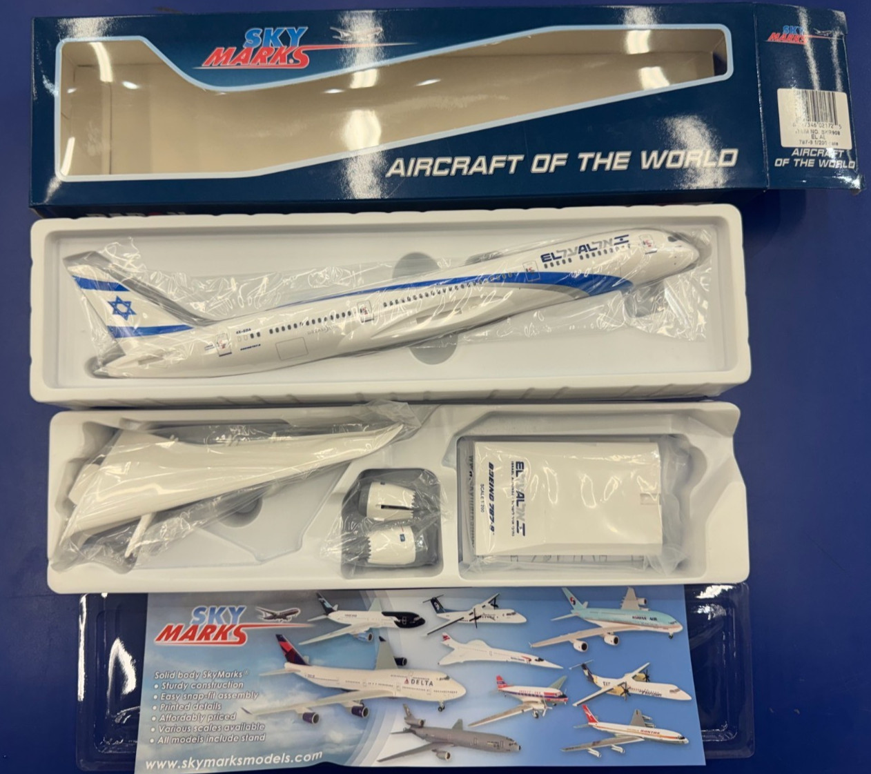 Sky Marks 1/200 ELAL 787-9 Diecast Model Airplane SKR908 NOS