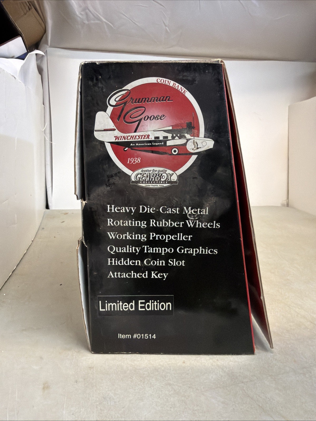 GEARBOX LIMITED EDITION WINCHESTER GRUMMAN GOOSE REPLICA COIN BANK AIRPLANE NIB
