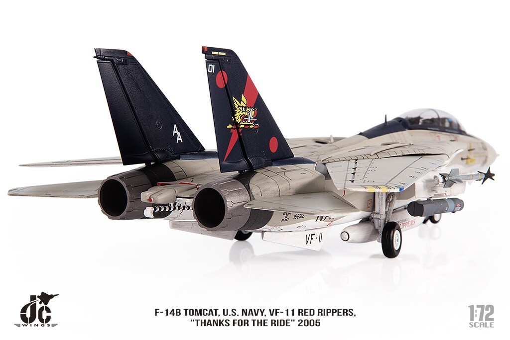 F-14B Tomcat USN VF-11 Red Rippers, Last F-14 Cruise, JC Wings JCW-72-F14-010