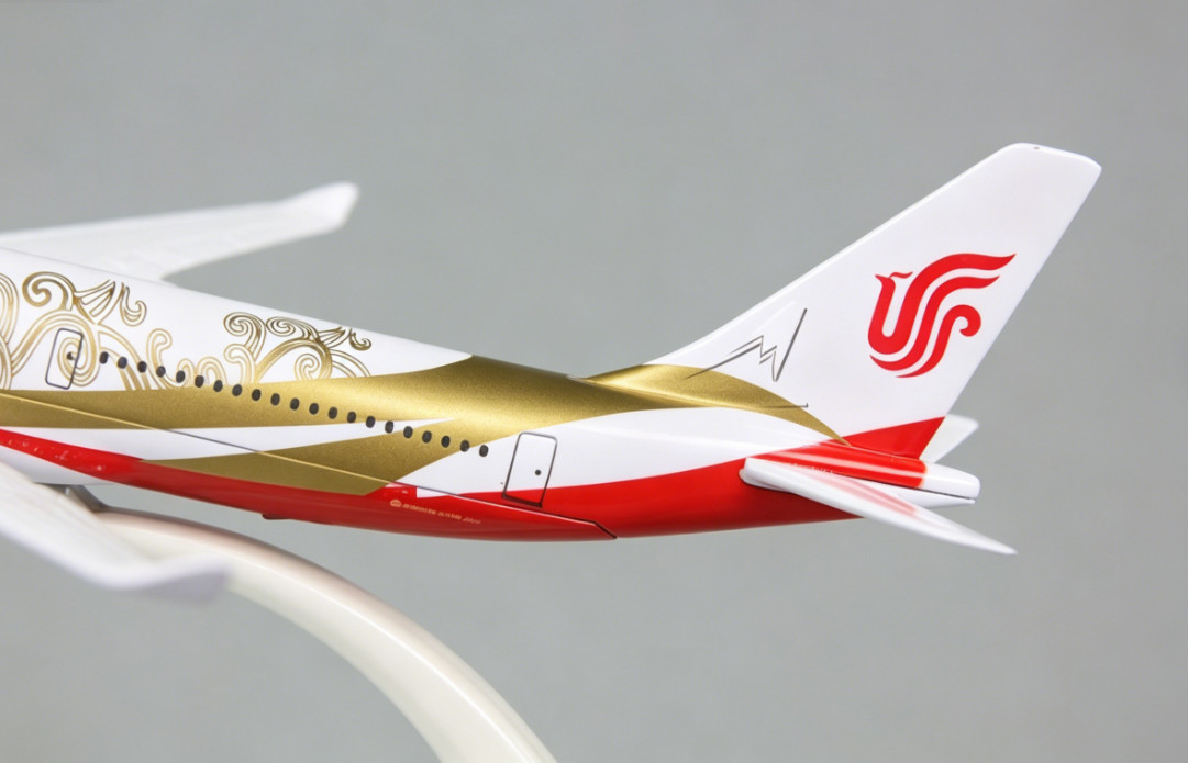 16cm Air China Airbus A330 Purple Gold Livery Diecast Collectible Plane Model