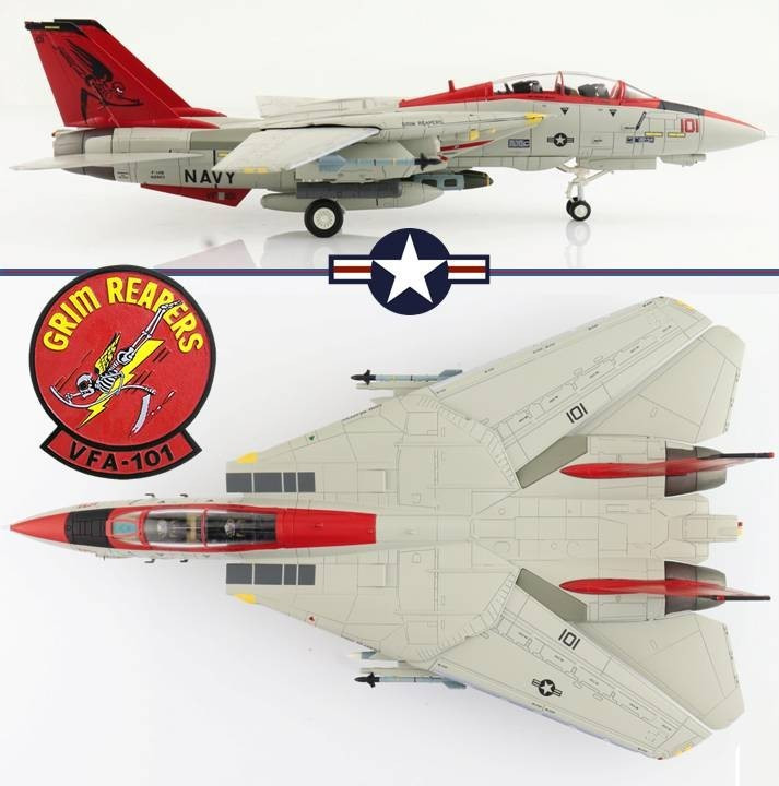 Hobby Master 1/72 HA5246 F-14B Tomcat USN VF-101 Grim Reapers, AD101 Tomato