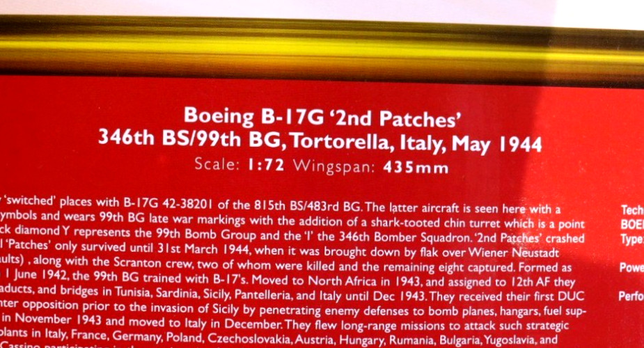 Corgi AA33305 Italy Boeing B-17G ‘2nd Patches’ 346th BS/99th BG, Tortorella