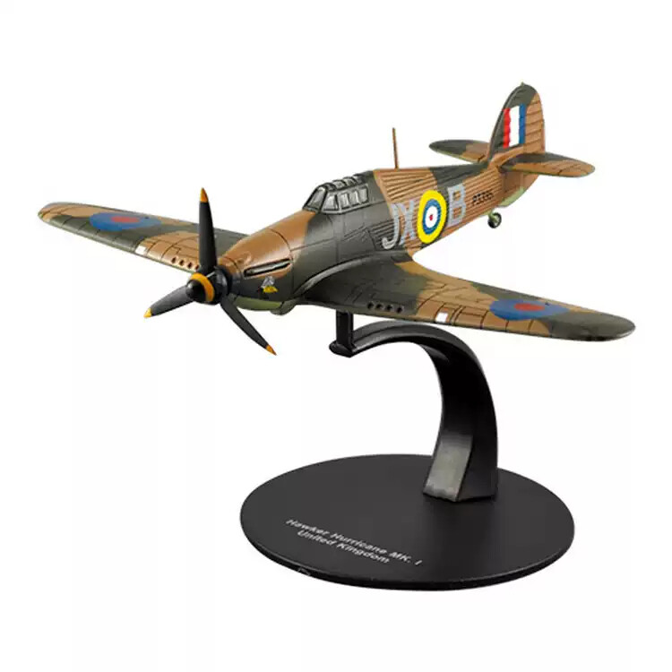 1:72 Alloy Diecast Military Model RAF World War II Hawker Hurricane MK.I Fighter