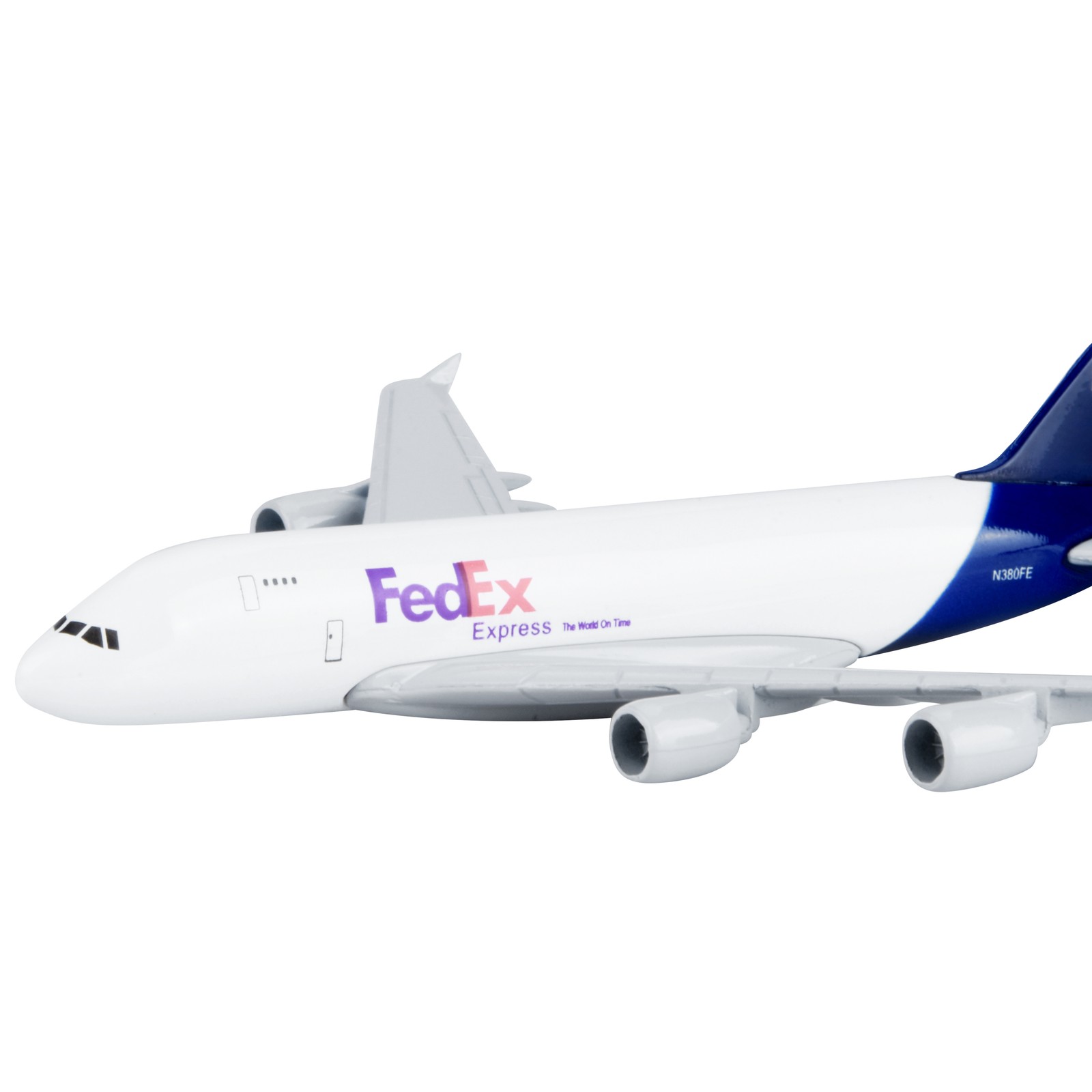 1/400 for Federal Express A380 Airplane Model Diecast Transportation Plane Scene