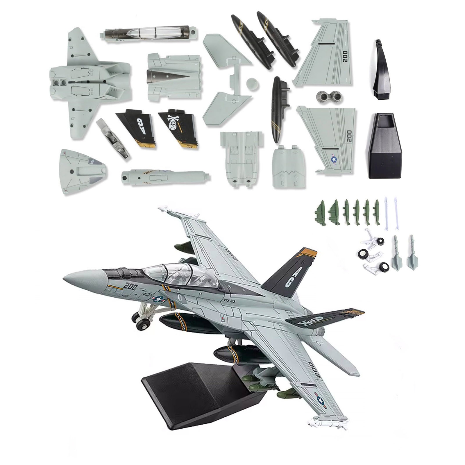 F/A-18 Hornet Fighter 25cm 1/72 Scale Exquisite Detail Model Build Set