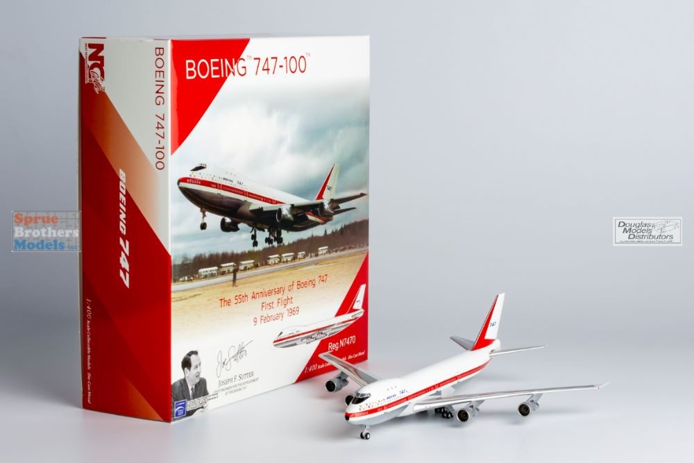 NGMBOE001 1:400 NG Lite B747-100 Reg #N7470 ’55th Anniversary of Boeing 747