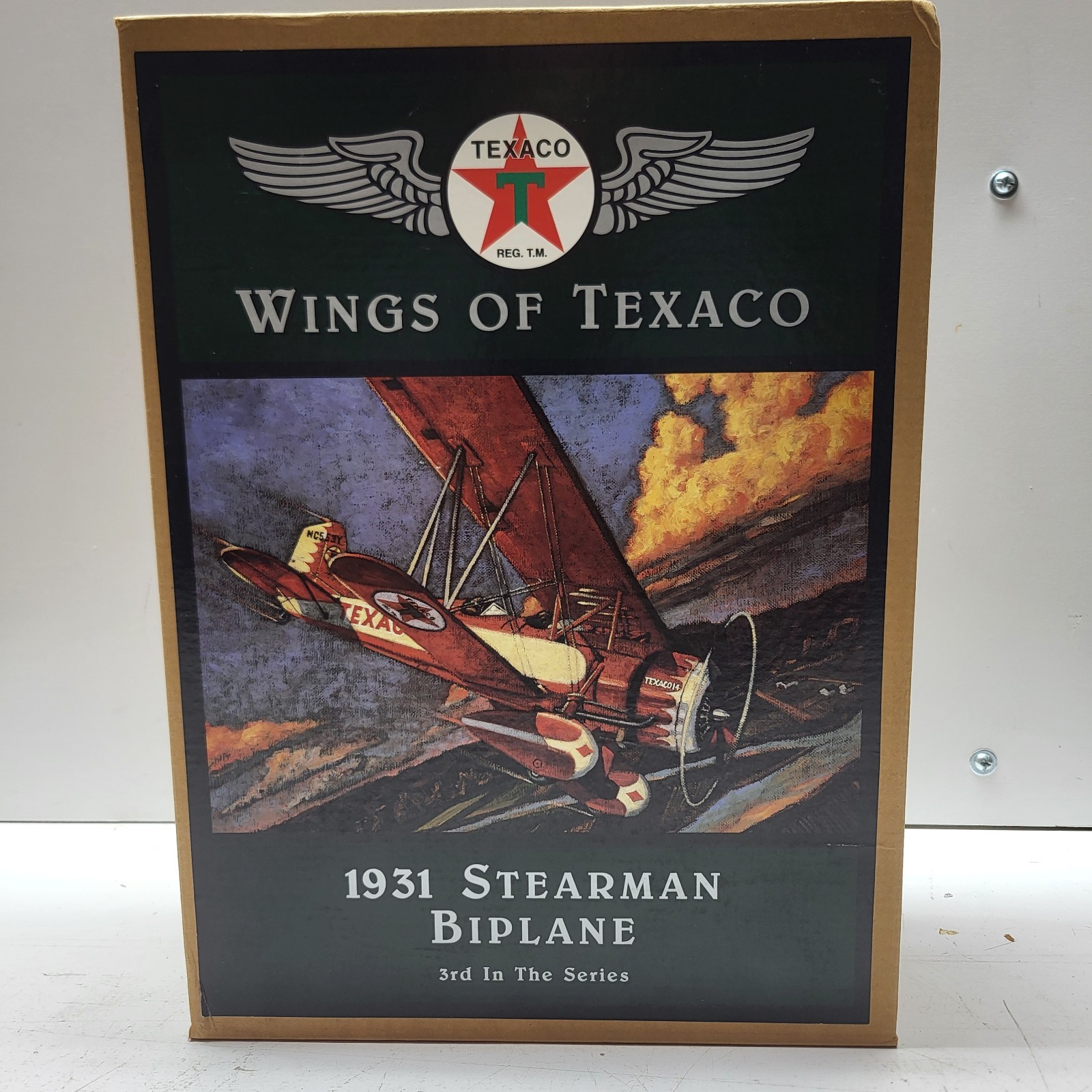 Ertl Wings of Texaco 1931 Stearman Biplane Diecast Propeller Plane Limited Edit…