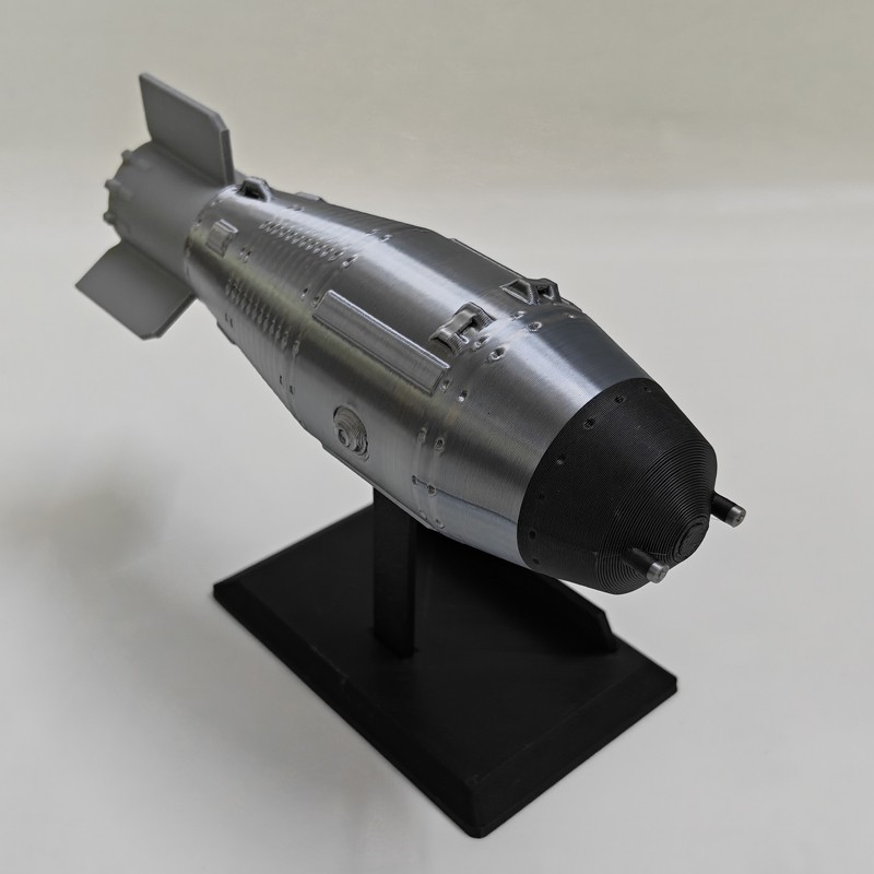 3D Printed 14cm 1:58 Soviet Union Tsar Bomba Big Ivan Military Model Collection