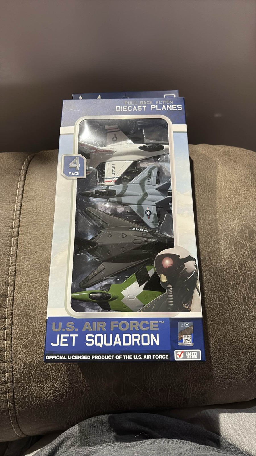 US Air Force Jet Squadron Diecast Planes 4 Pack Pull Back Toy