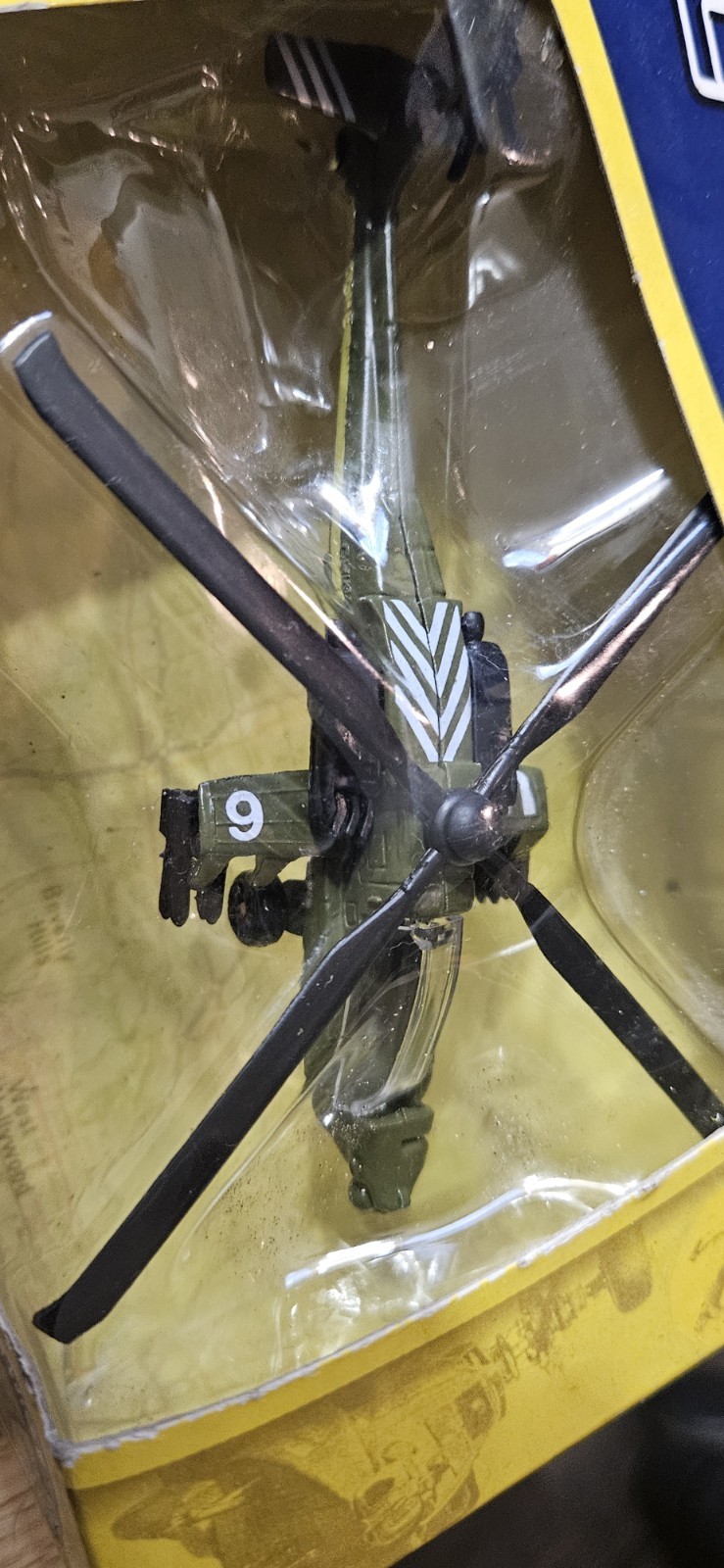 Vintage Motor Max Sky Wings Die Cast Nighthawk Helicopter