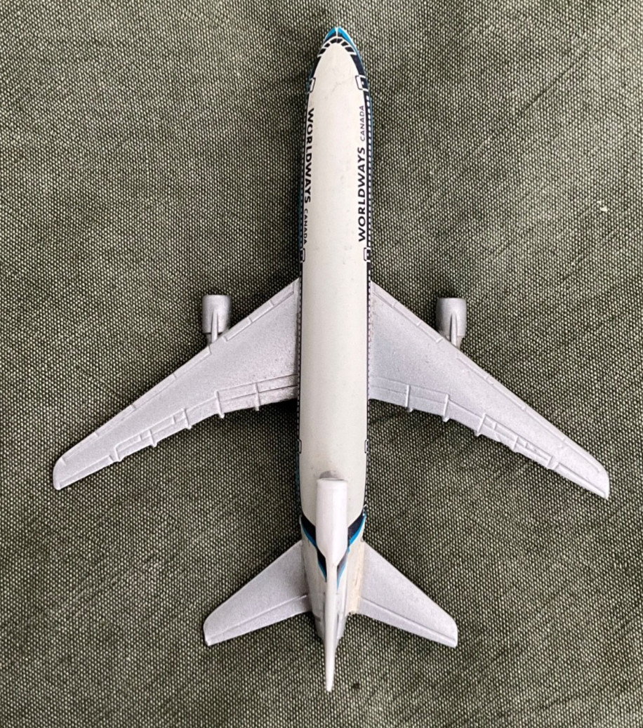 SCHABAK L-1011 DIECAST AIRPLANE 909/71 WORLDWAYS CANADA MADE IN GERMANY
