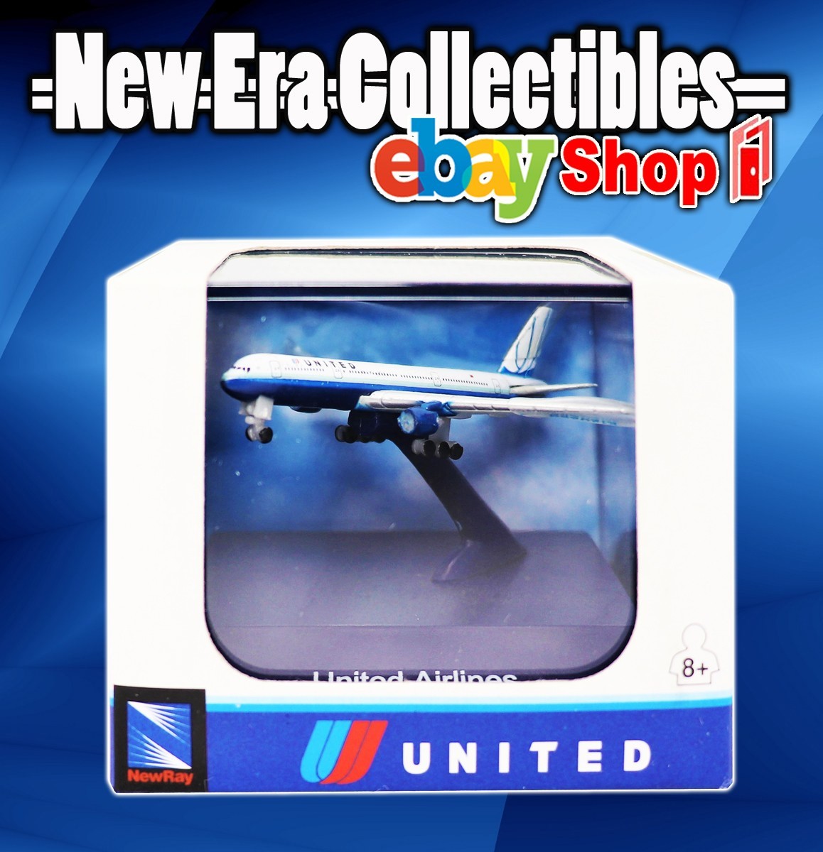 New Ray Sky Pilot 1:800 Scale United Airlines Boeing 767 – 300 Diecast 2011