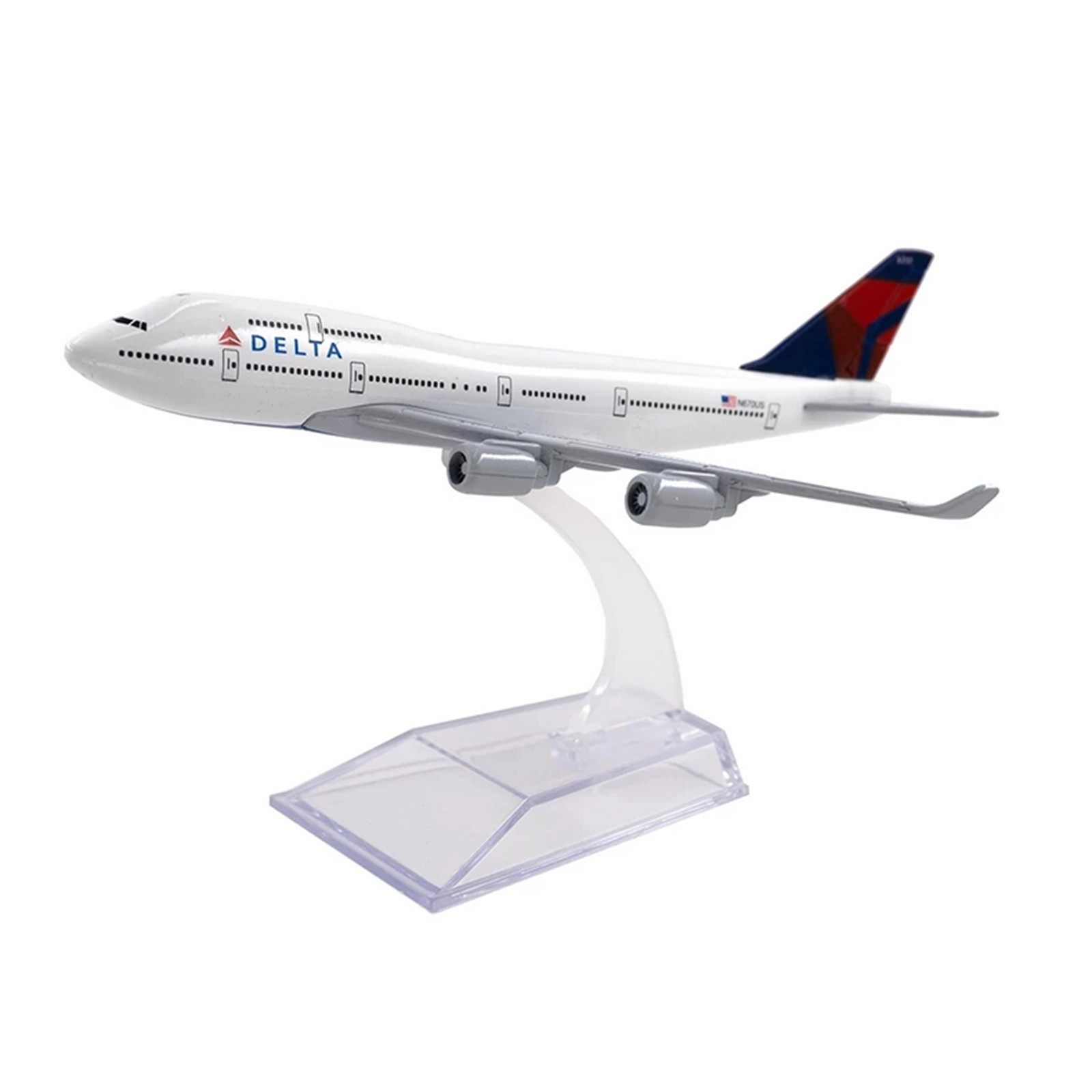 1/400 16cm Delta B747 Alloy Plane Aircraft Model With Stand Deco/Collect/Gifts