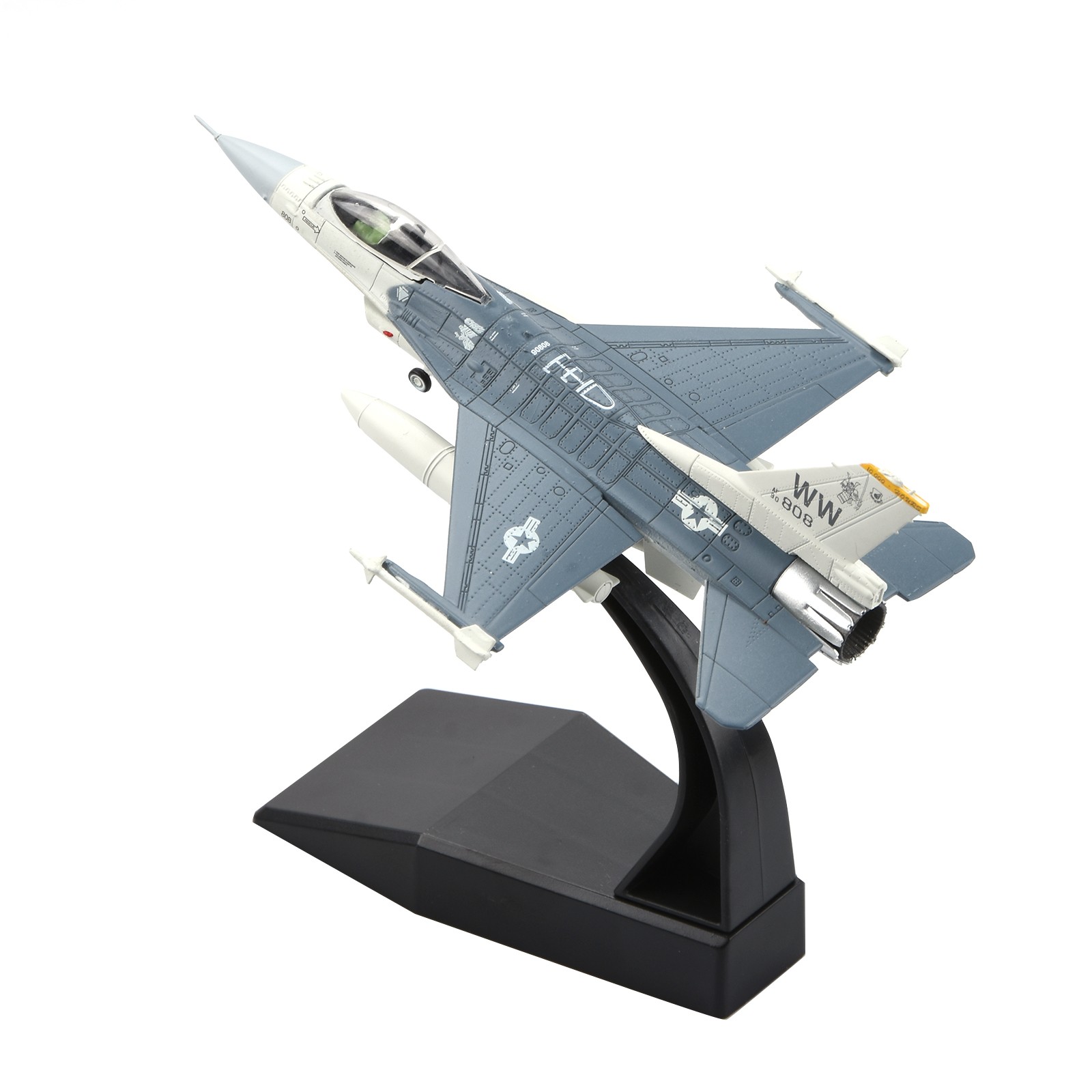1:100 Scale F-16C Falcon Fighter Jet Model For US Air Force Alloy Gift 15cm