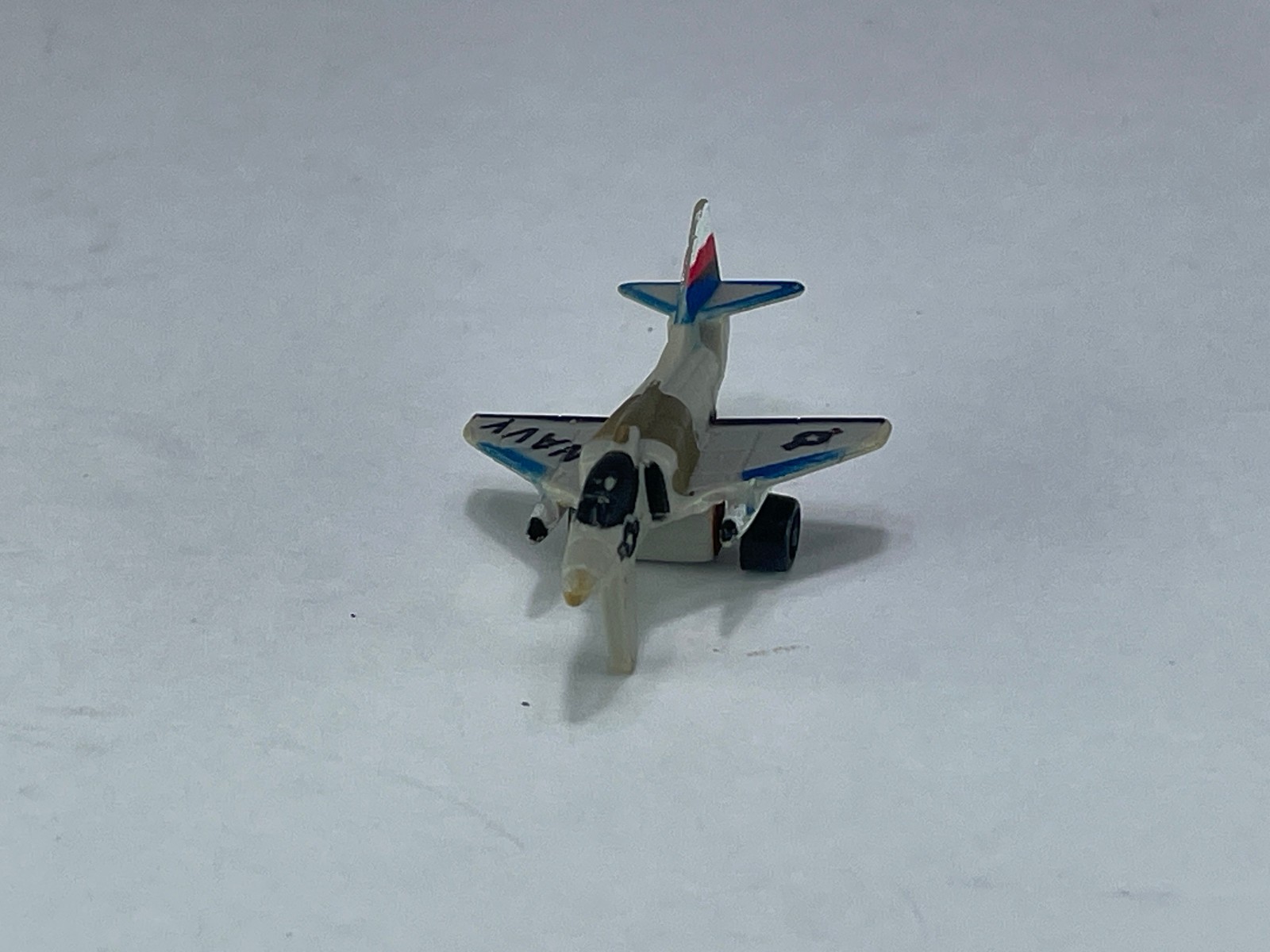 Micro Machines Funrise 1989 mini US Navy Fighter Jet #2 grey w/ red white blue