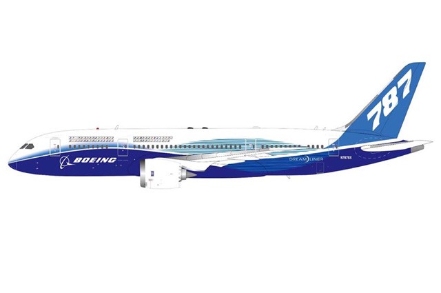 KJ-B788-106 Aviation 200 787-8 Dreamliner 1/200 Model N787BX Boeing w/Stand