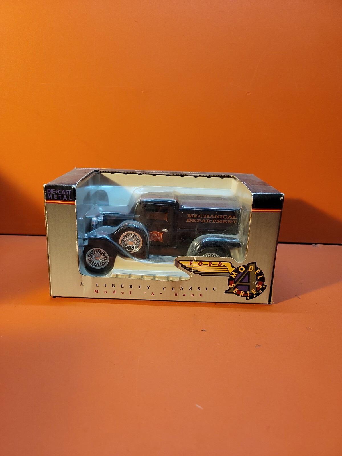 Liberty Classics Ford Model A Railroad Series Rock Island Diecast Bank ~ #1071