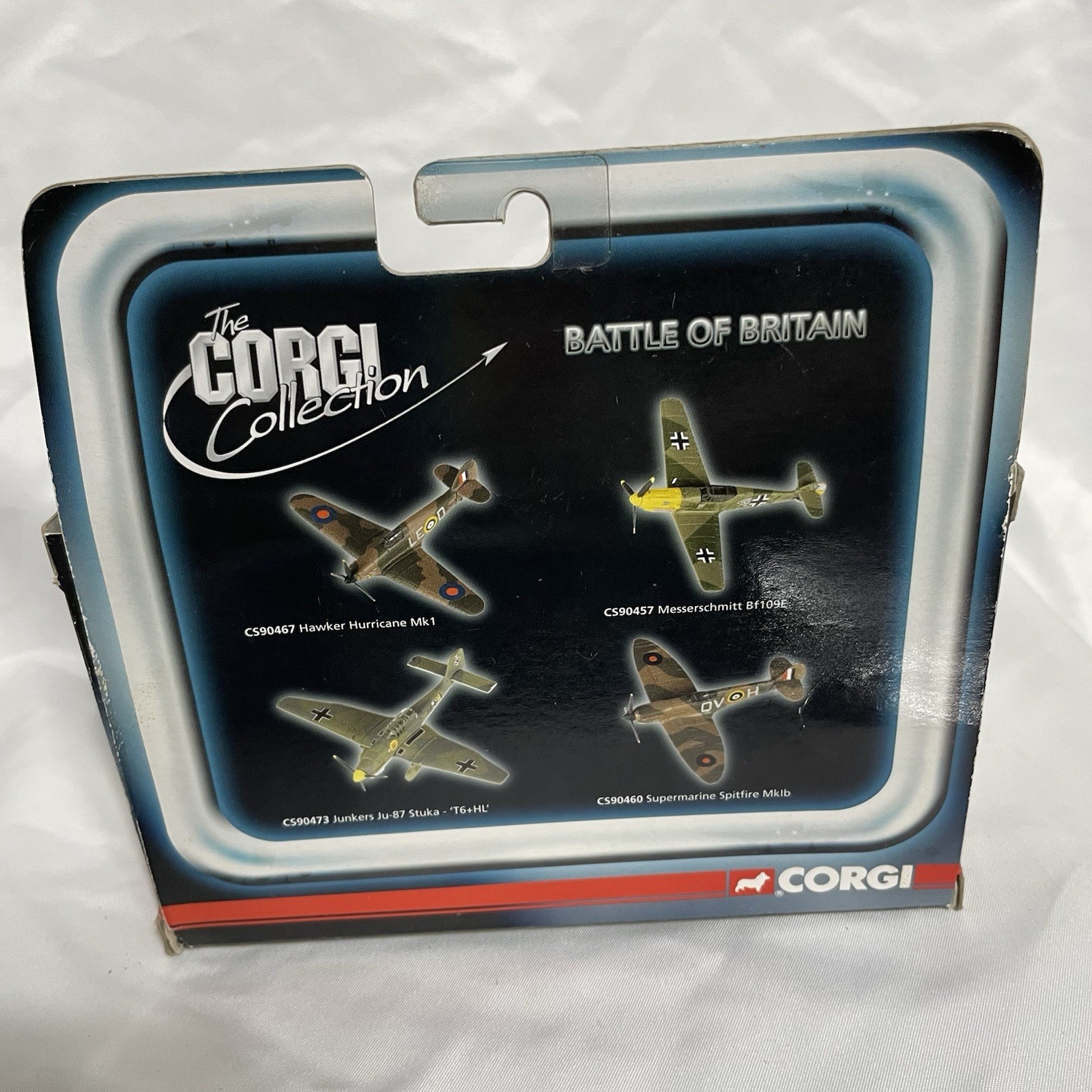 Corgi Diecast CS90467 & CS90457- Hawker Hurricane MkI & Messerschmitt Bf109E Set