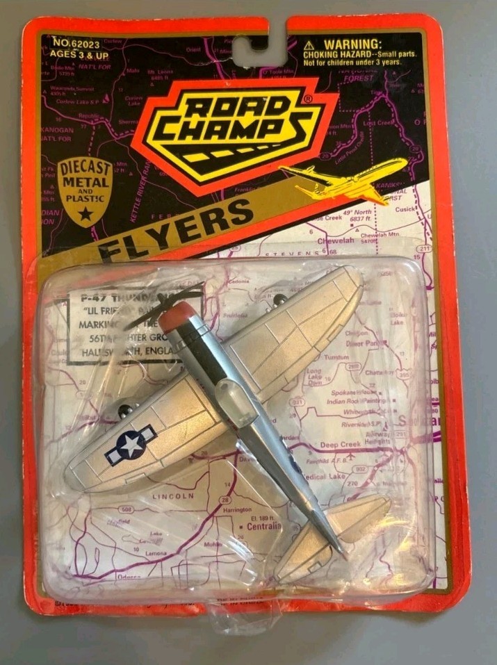 Road Champs Flyers P-47 Thunderbolt Lil Friend WWII Diecast Plane 62023 NIP