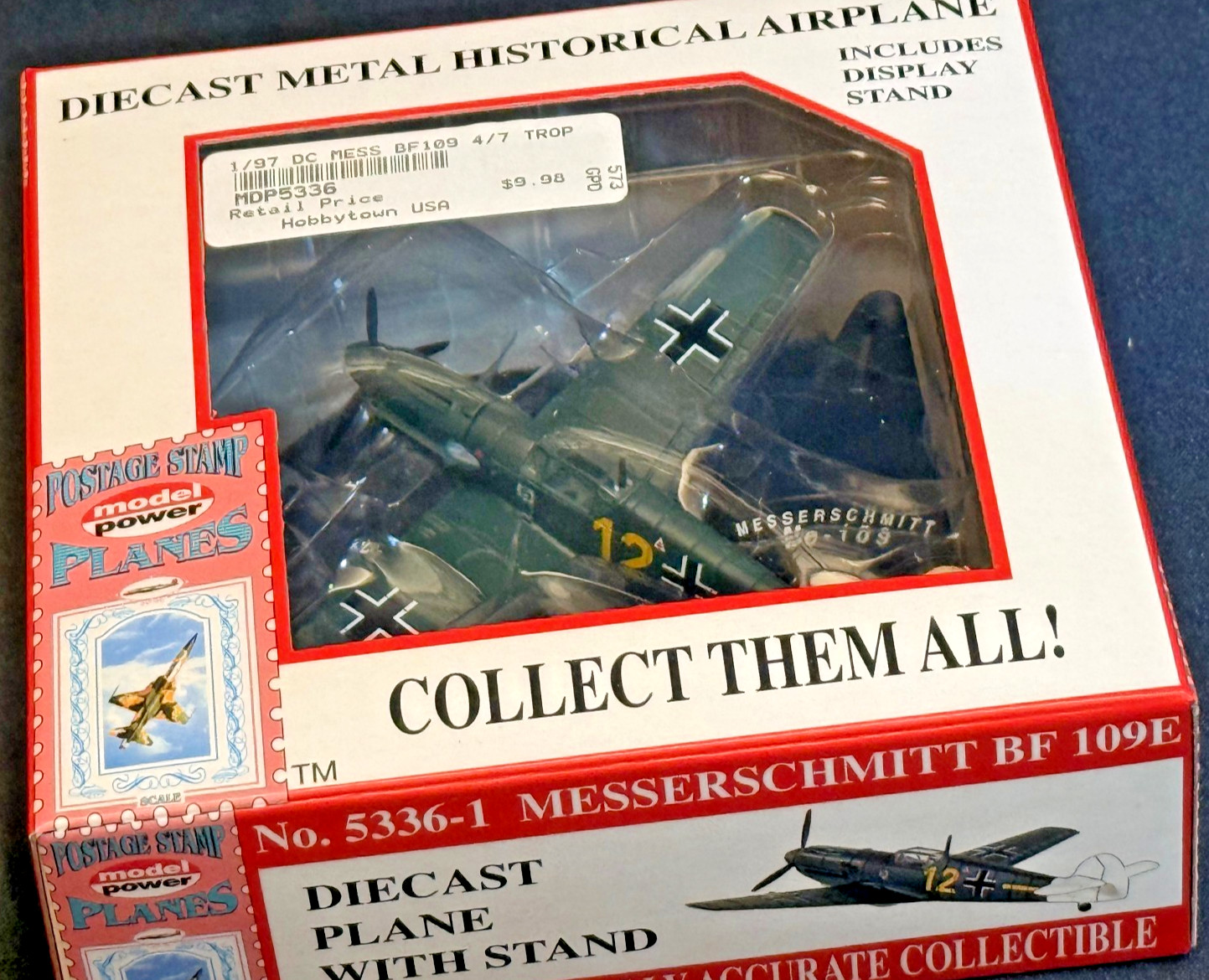 MESSERSCHMITT BF 109E Emil – German – Postage Stamp Planes #5336-1 Diecast 1:100