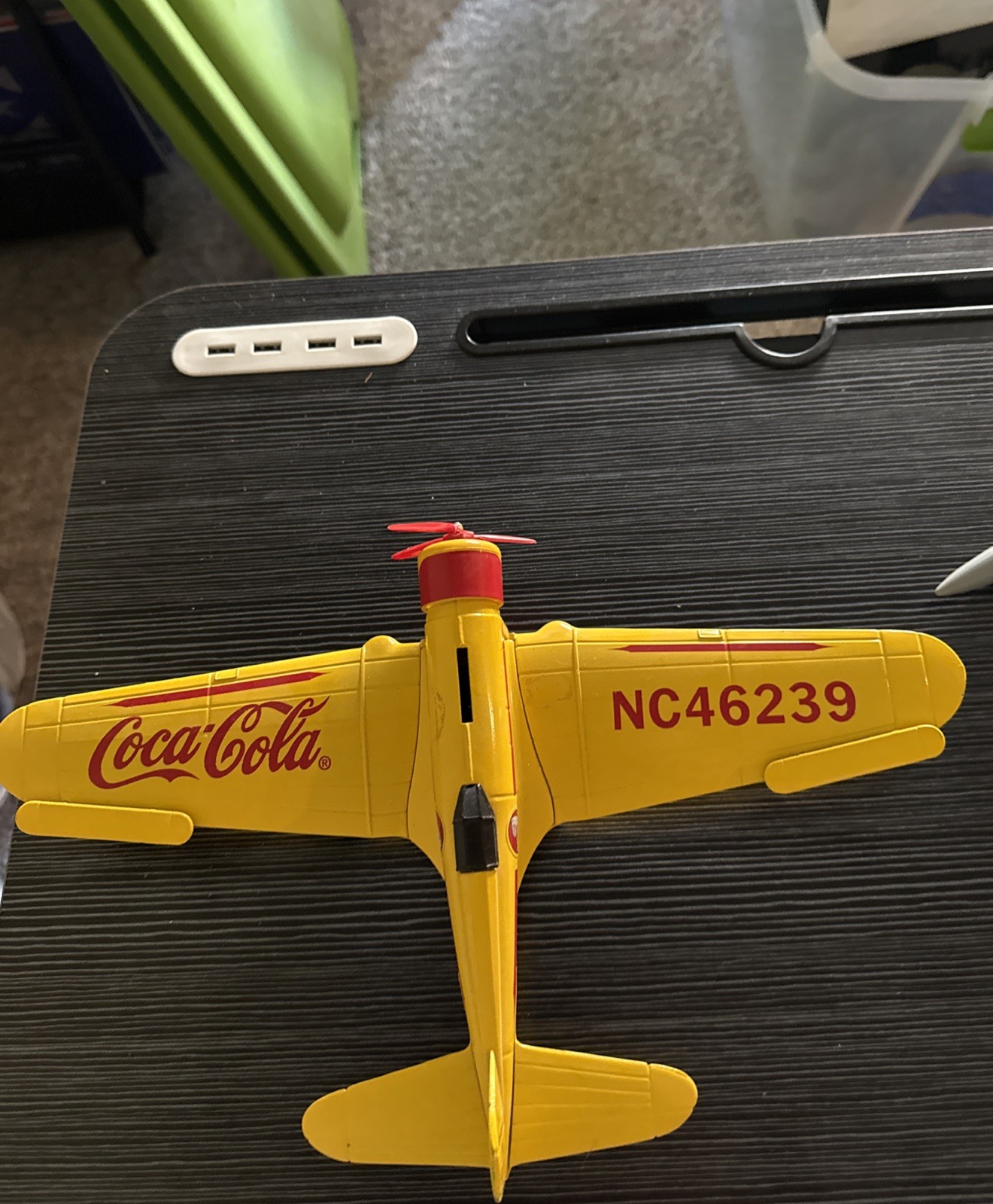 COCA COLA Airplane Bank ERTL NC46239 DIE CAST COLLECTIBLE Coin Bank.