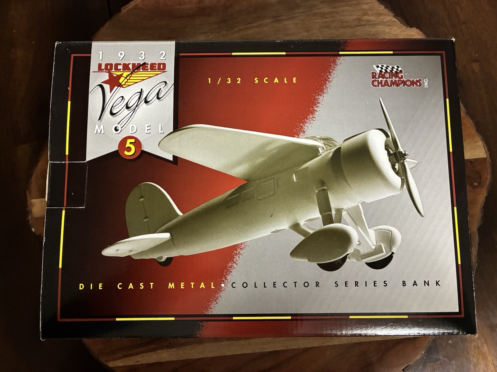 Richard Petty Racing Champions 1932 Lockheed Vega Model 5 Die-Cast Airplane Bank