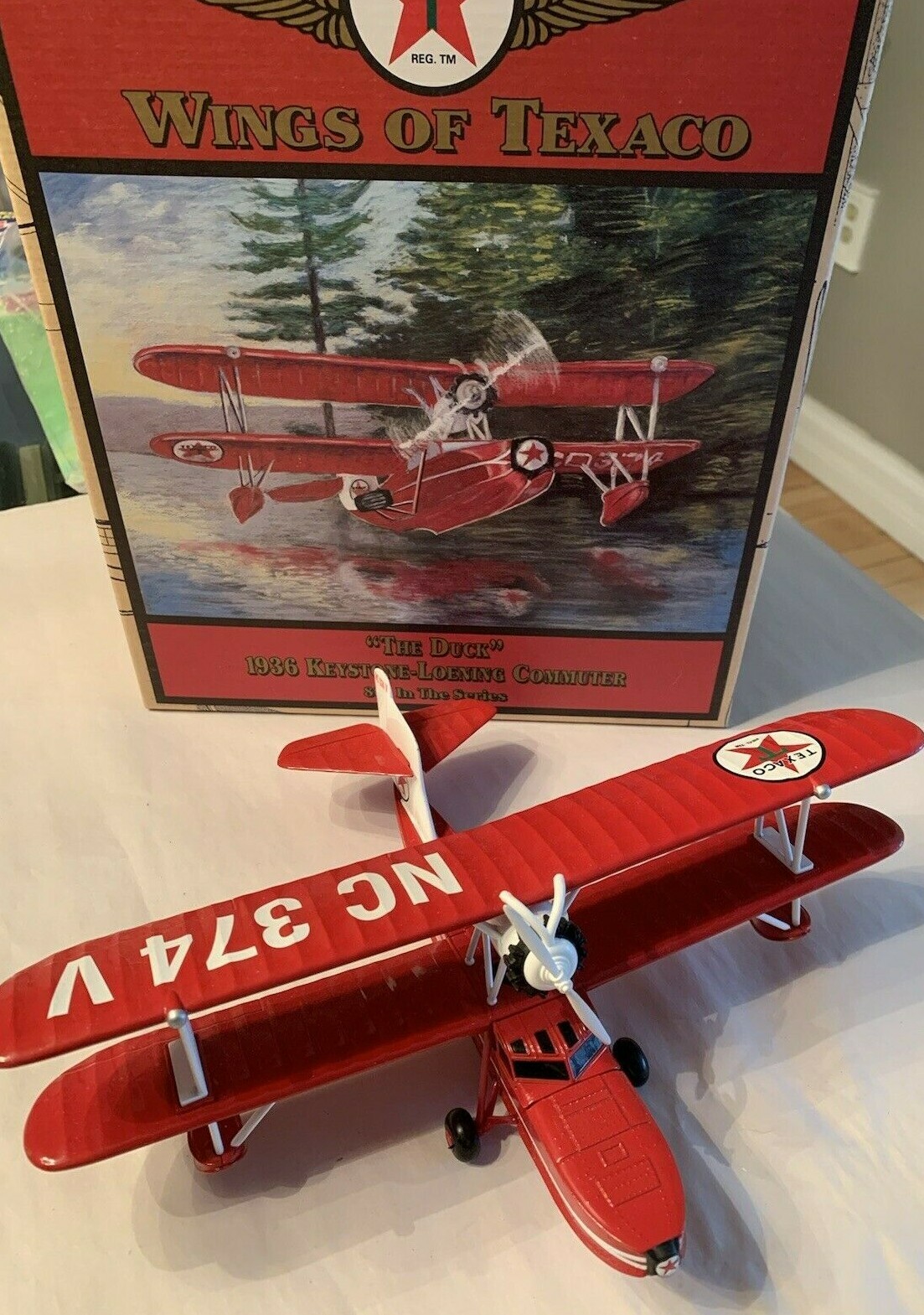 8th In Series WINGS OF TEXACO 1936 KEYSTONE-LOENING COMMUTER AIRPLANE “Duck”