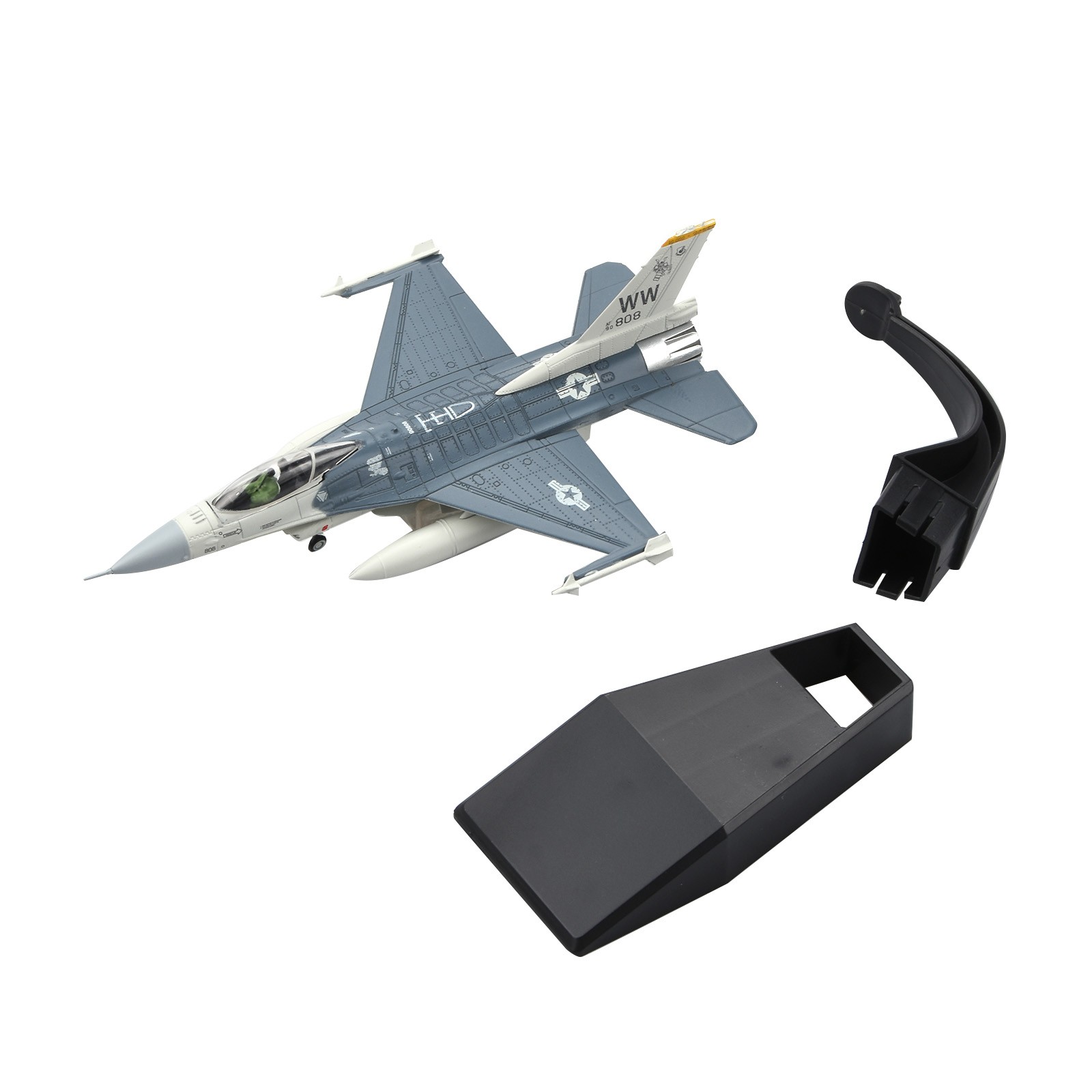 1:100 Scale F-16C Falcon Fighter Jet Model For US Air Force Alloy Gift 15cm