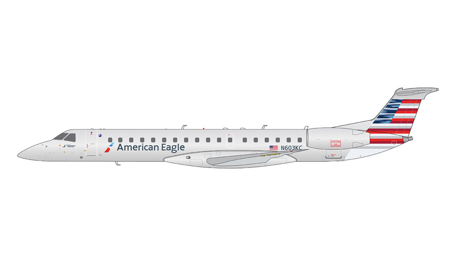 1:200 Geminijets American Airlines EMBRAER ERJ-145 Plane Diecast Aircraft Model