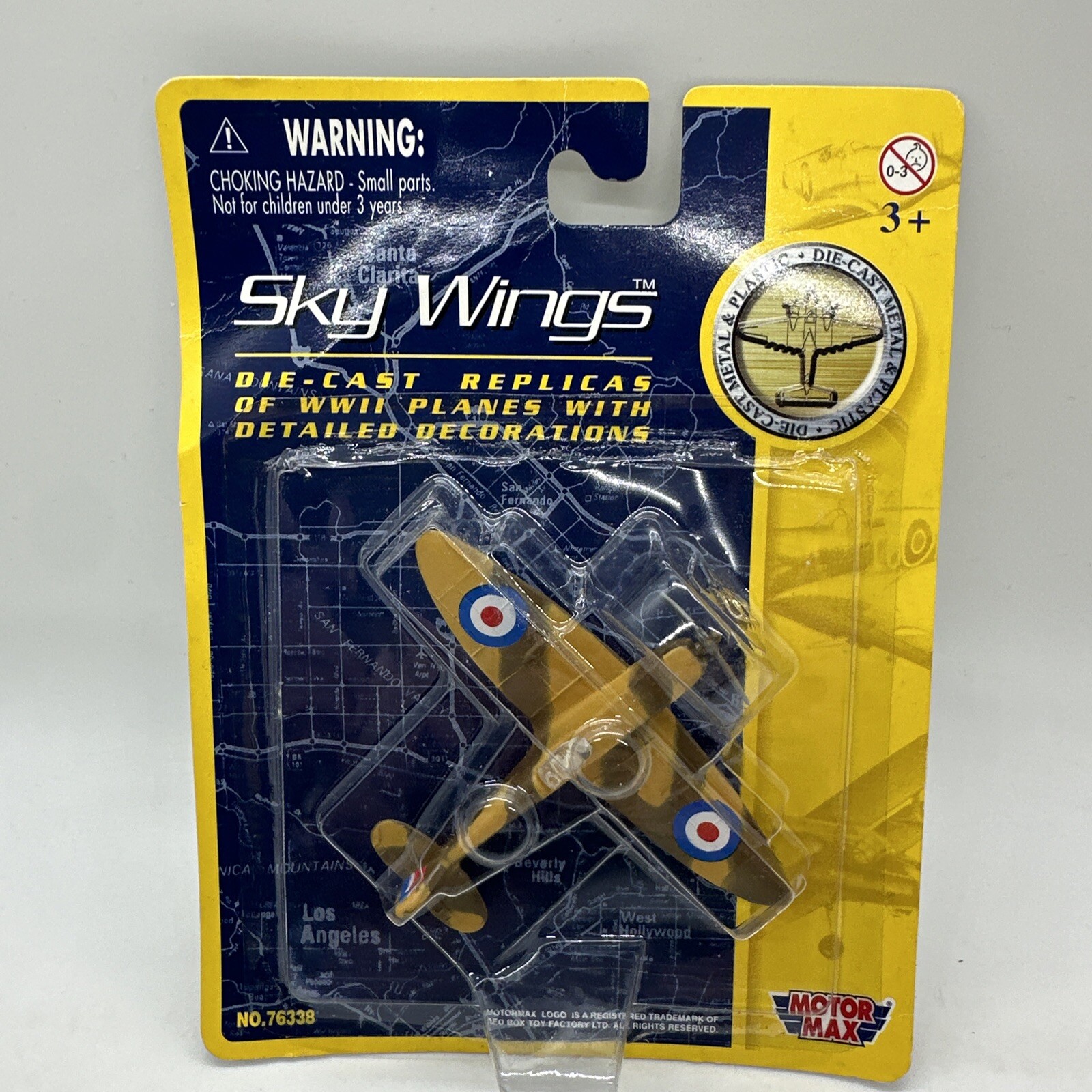 MOTOR MAX SKY WINGS Spitfire DIECAST AIRPLANE 76338