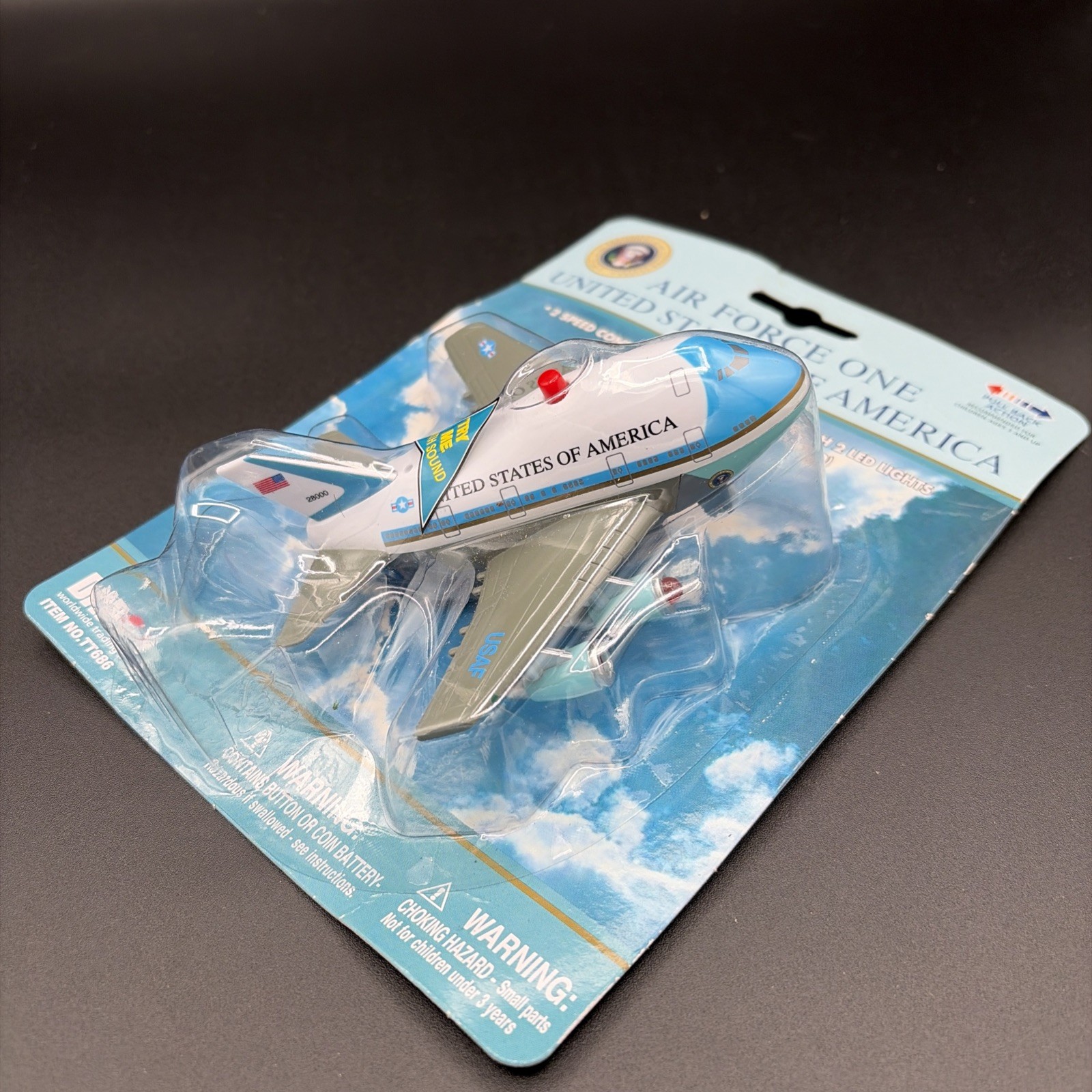 Air Force One USA Pull-Back Action Toy w/ Jet Sound by Daron #TT686 NIP NEW