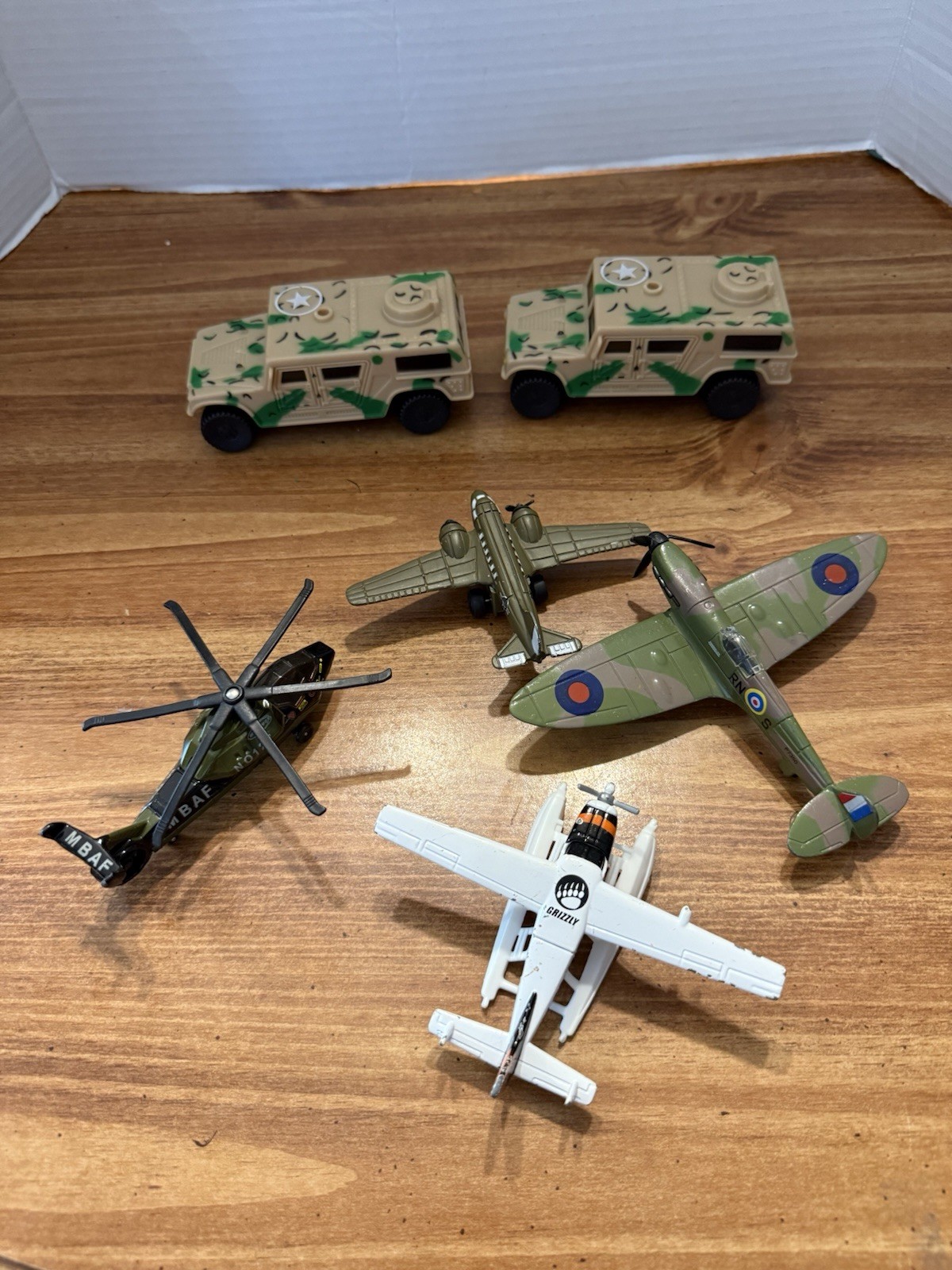 Lot Of 6 Military Miniature Vehicles Metal And Plastic