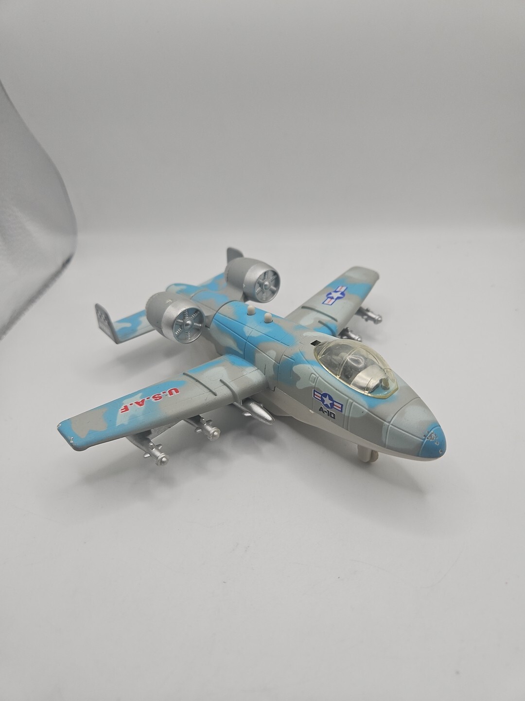 PMT Holdings A-10A Thunderbolt II Jet Friction Toy 6″ Long W/ Lights And Sounds