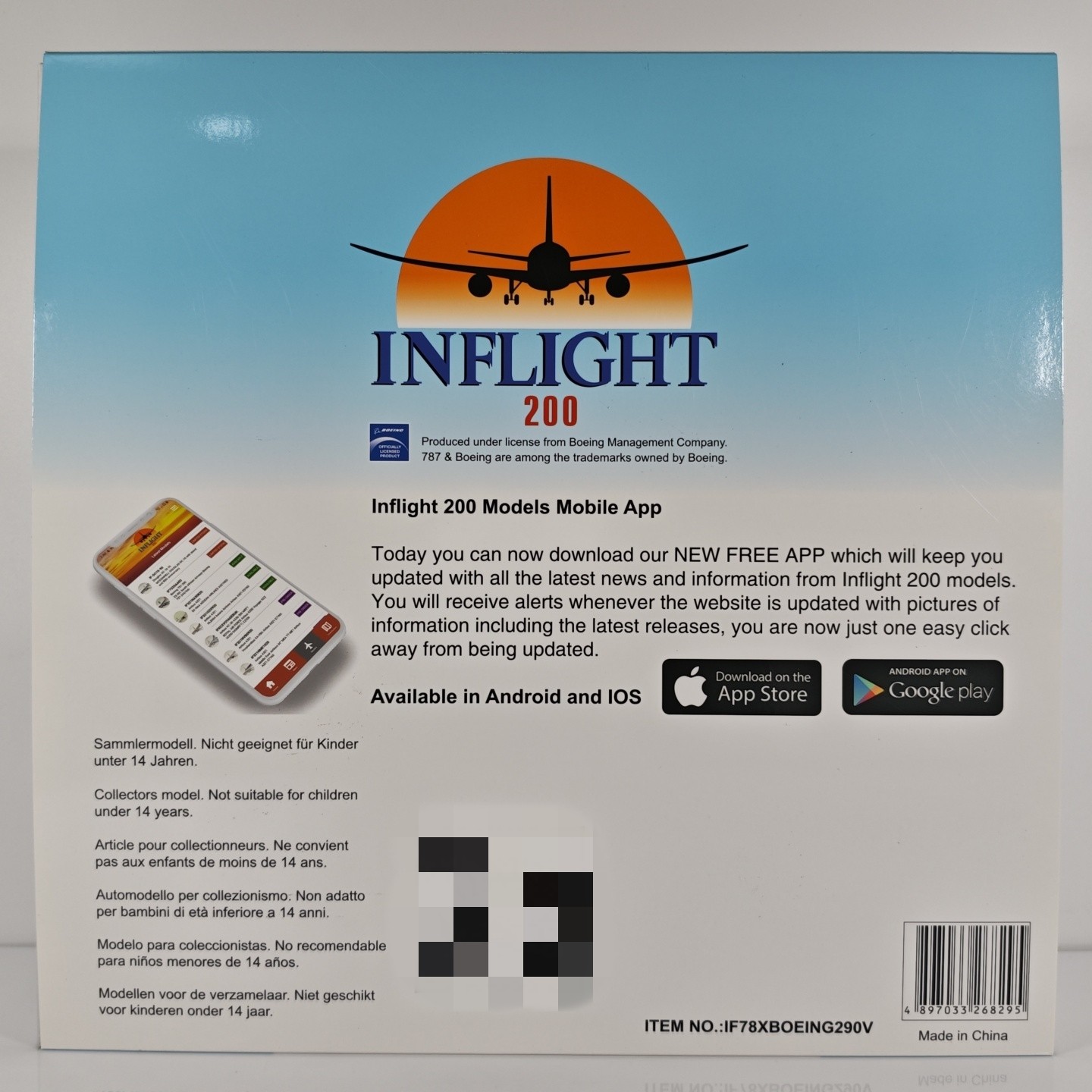 1:200 InFlight Boeing B787-10 N8290V​ Passenger Airplane Diecast Plane Model