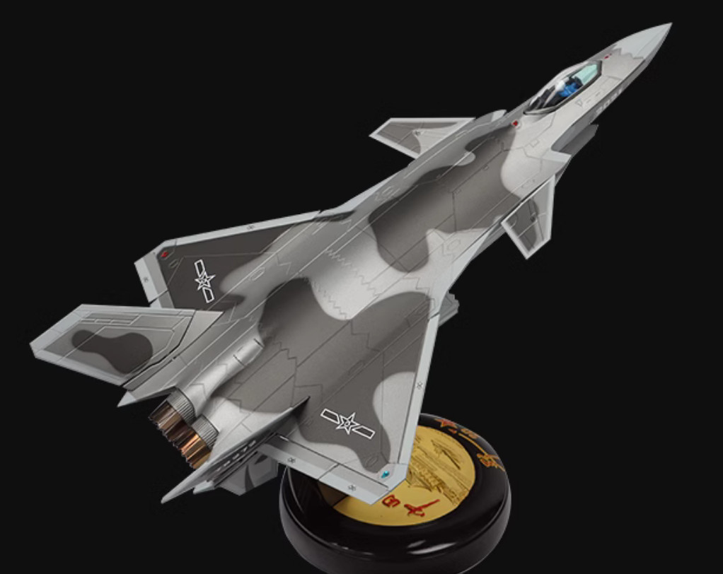 1:36 54CM CHINA J-20 Stealth Fighter Plane Jet Diecast Military Aircraft Model