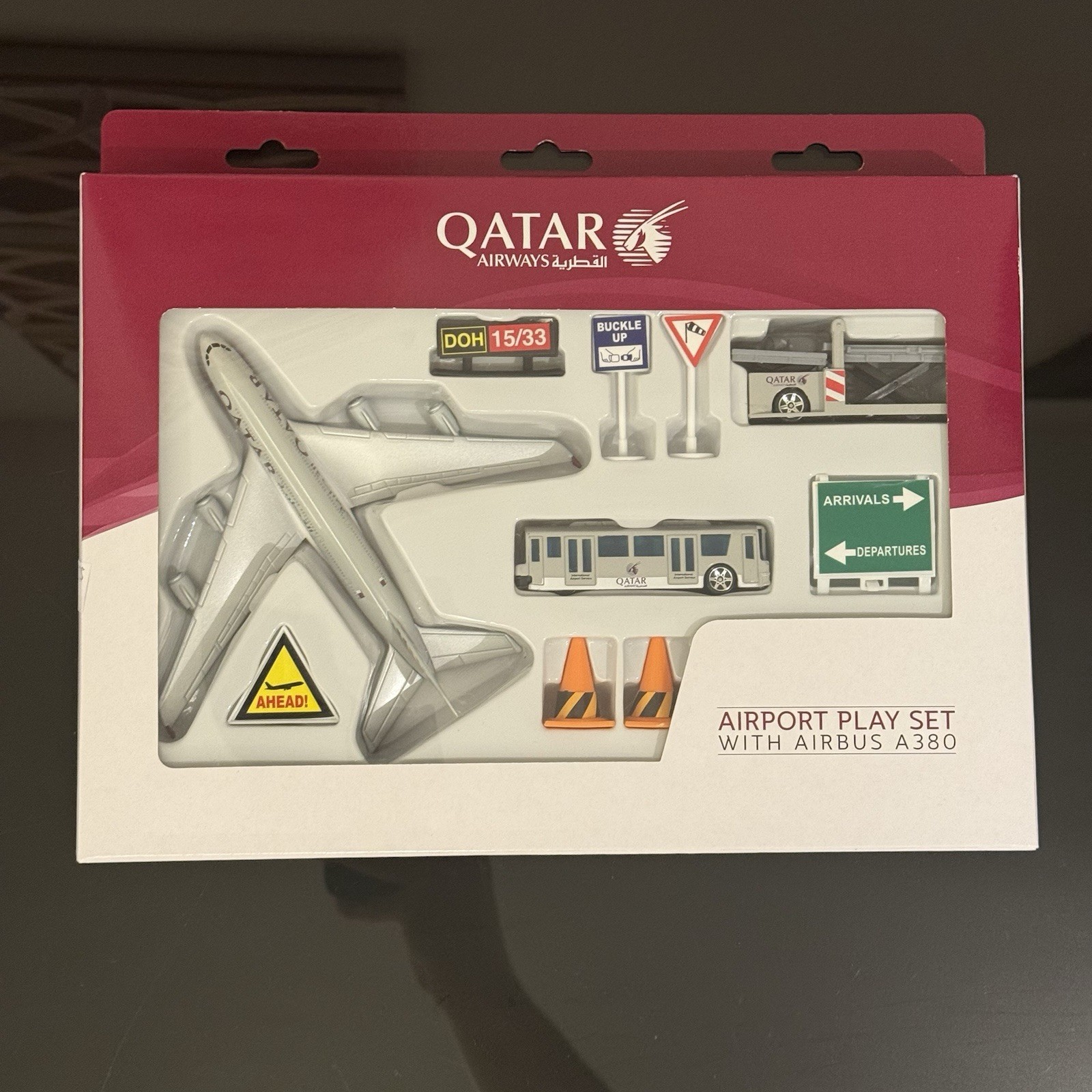 Qatar Airways Airport Play Set With Airbus A380 Toys