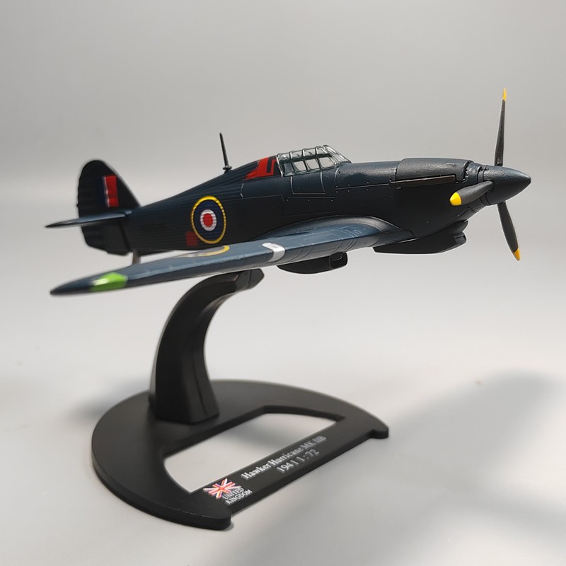1:72 Diecast Military Model WWII Royal Blue Hawker Hurricane Fighter Collection