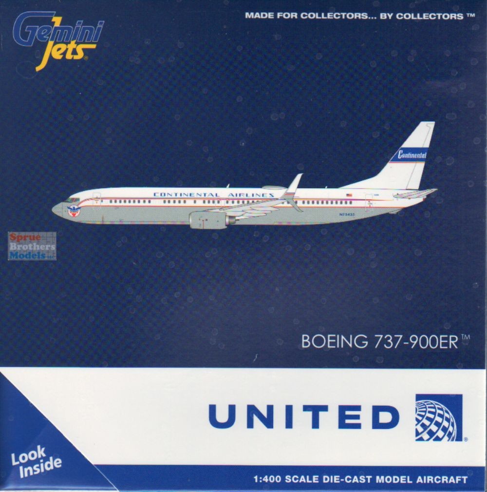 GEMGJ2343 1:400 Gemini Jets United Airlines B737-900ER Reg #N75435 ‘Continental