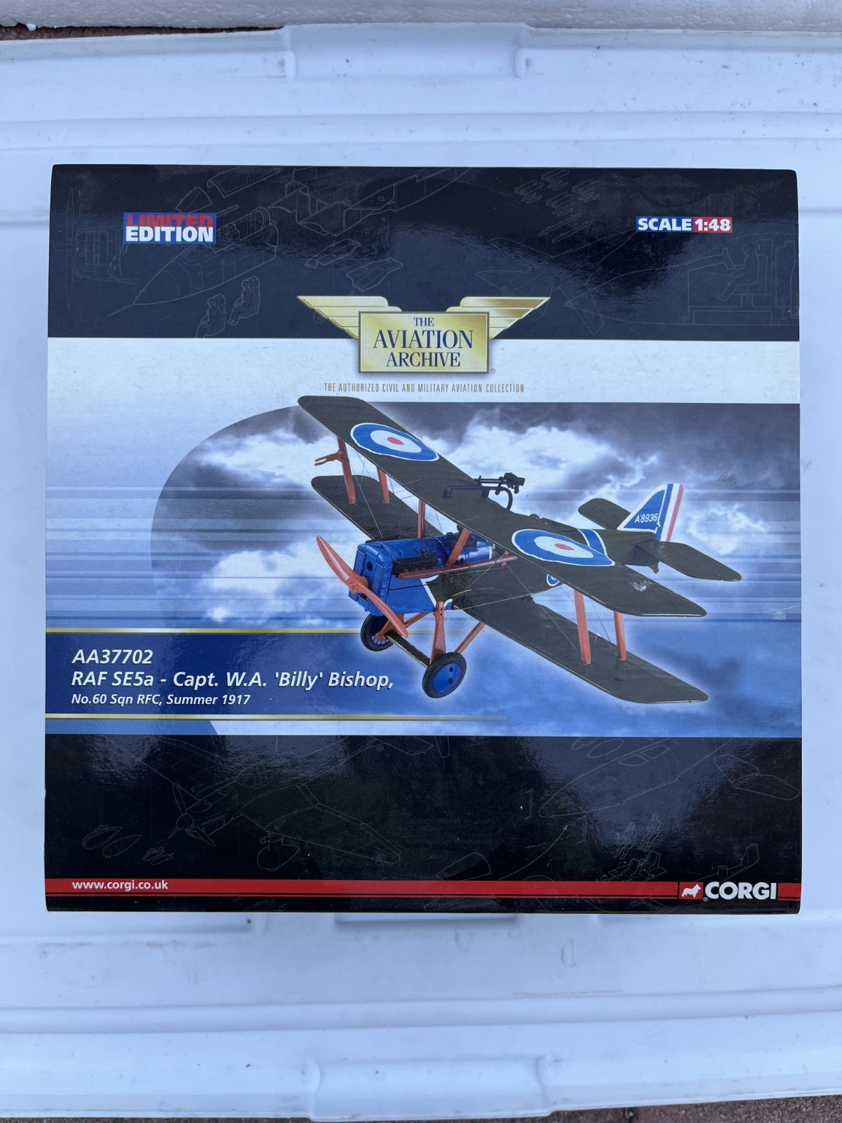 CORGI: R.A.F SE5A , CAPT. W.A “BILLY” BISHOP, “AA37702” 1:48