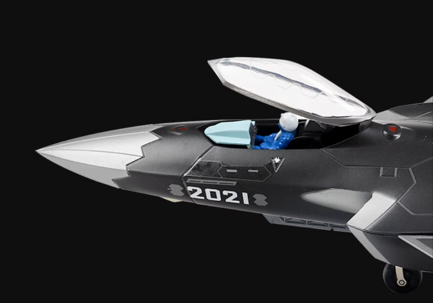 1:36 54CM CHINA J-20 Stealth Fighter Plane Diecast Military Aircraft Model