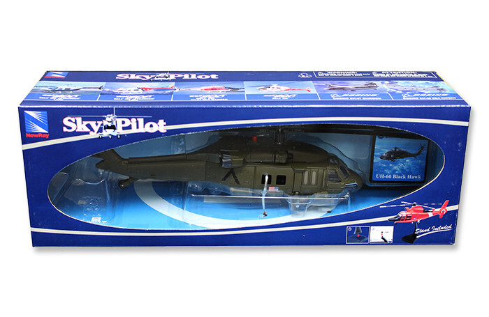 New Ray Sky Pilot Sikorsky UH-60 Black Hawk Helicopter 1:60 Green 25563A
