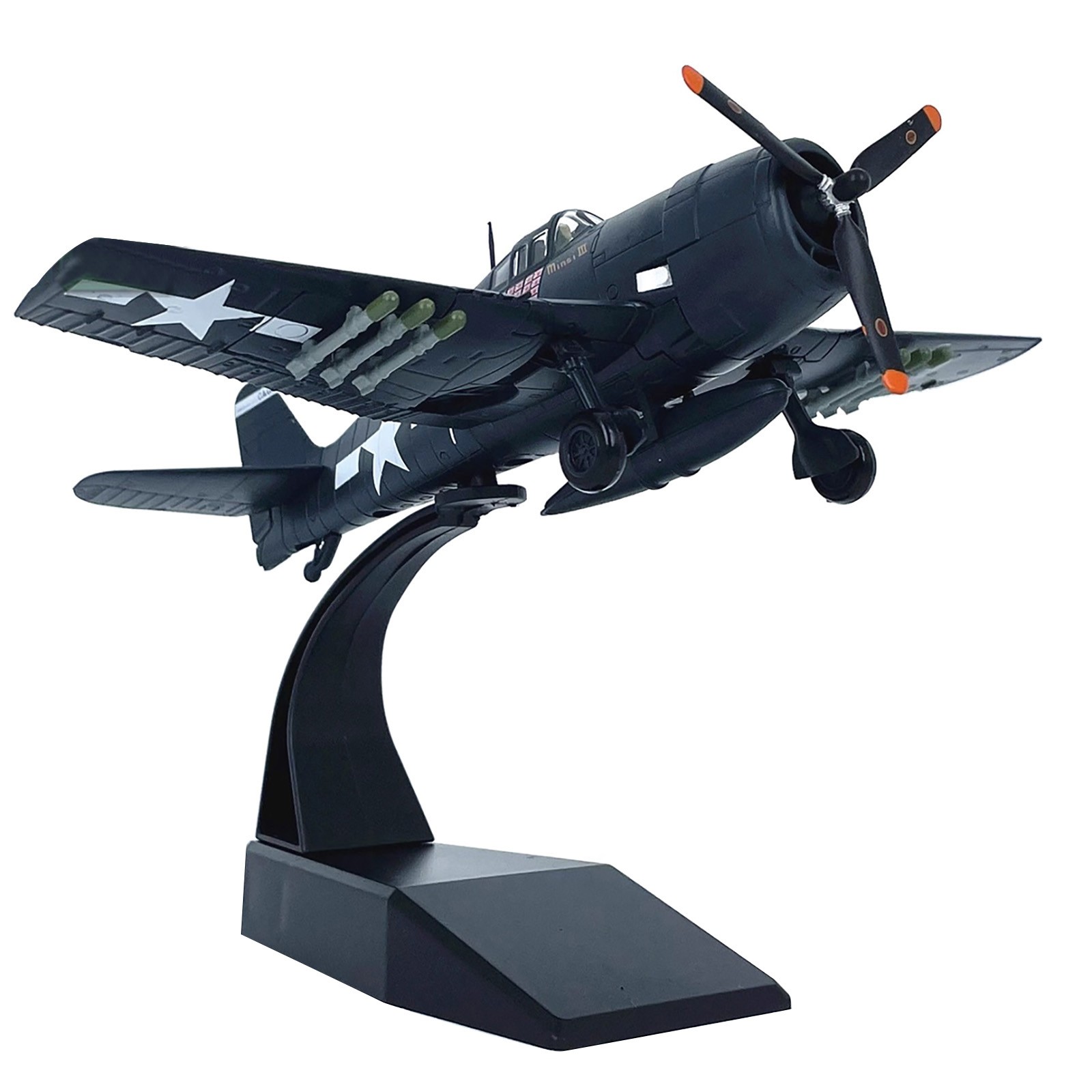 WWII F6F Hellcat Fighter Model 1/72 Scale Alloy Collectible