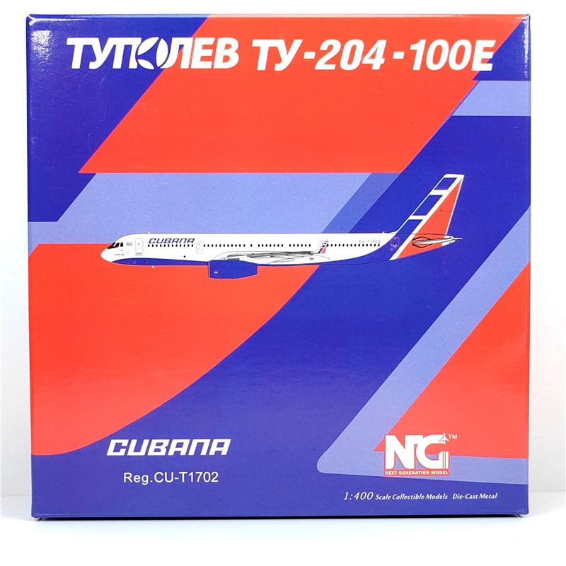 1:400 NG Models Cubana de Aviación Tu-204-100E Airplane Diecast Aircraft Model