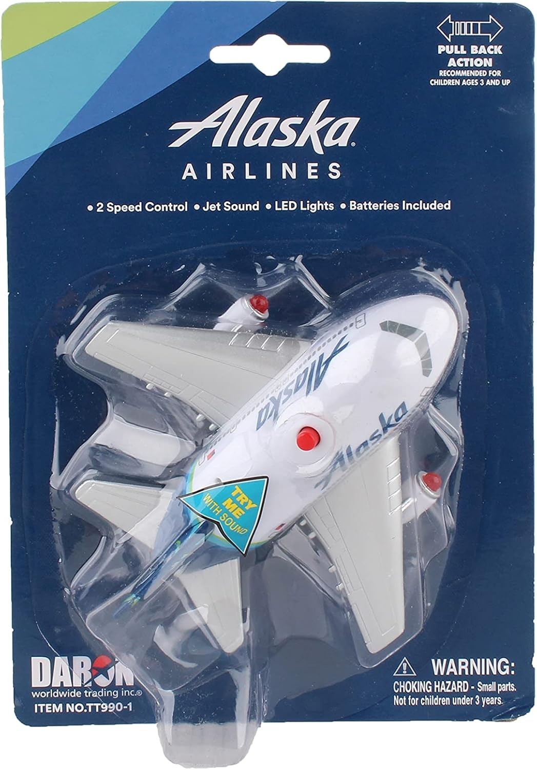 Daron Pullback Alaska Airlines Toy with Light and Sound