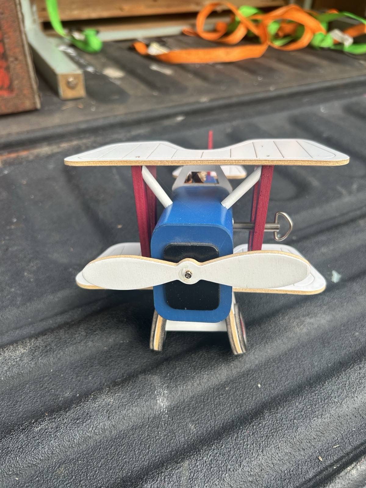 Berkeley Designs Nieuport 28 Wood Handmade Biplane Blue/White/Red 1918