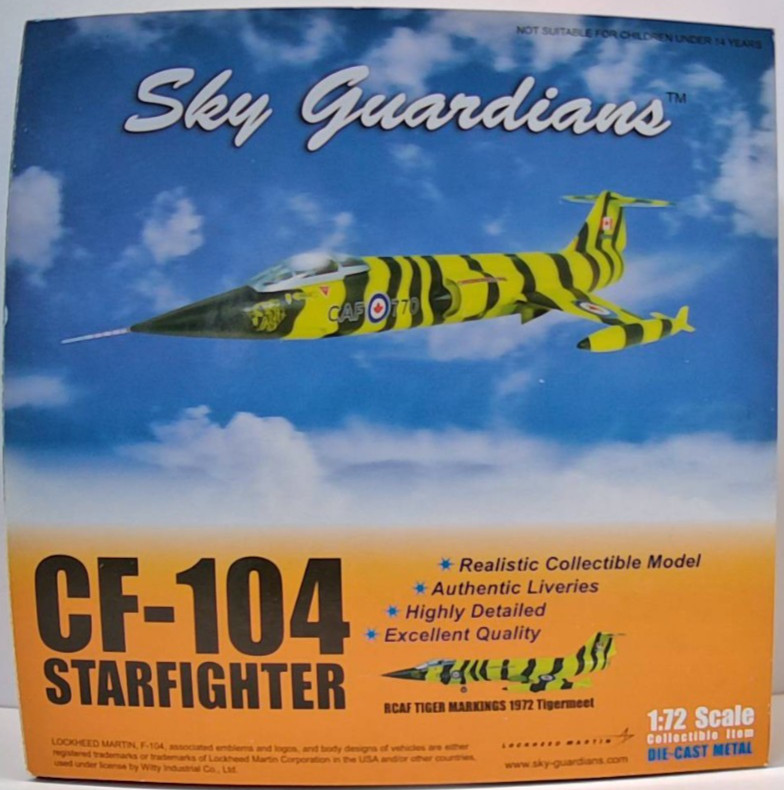 SKY GUARDIANS – CF-104 STARFIGHTER – RCAF TIGER MARKINGS – 1:72 – WTW-72-016-002