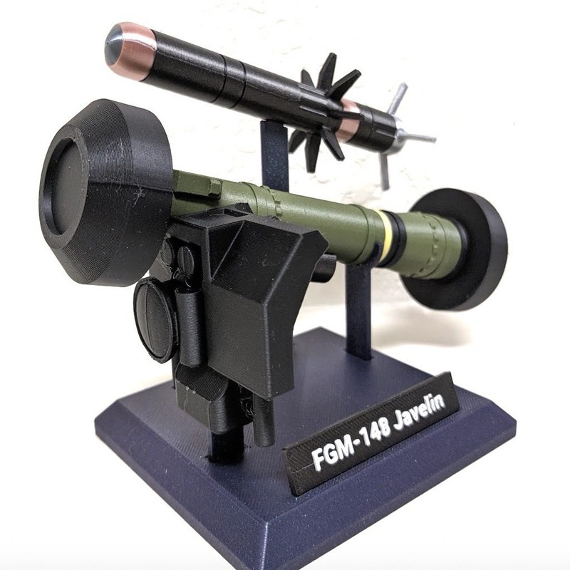 3D Printed 1:8 US Army FGM-148 Javelin (ATGM) Missile Model Military Collection