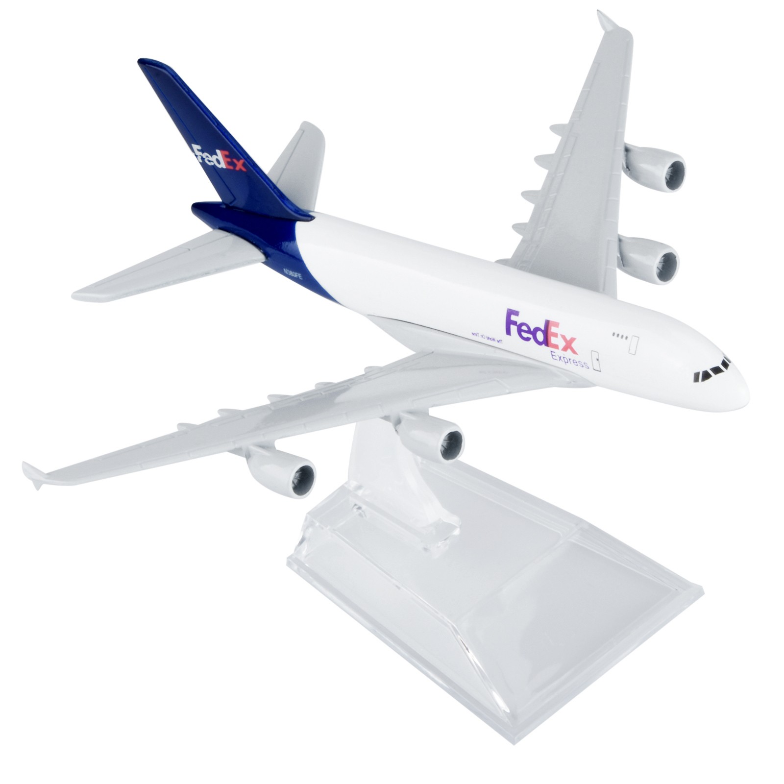 1/400 for Federal Express A380 Airplane Model Diecast Transportation Plane Scene