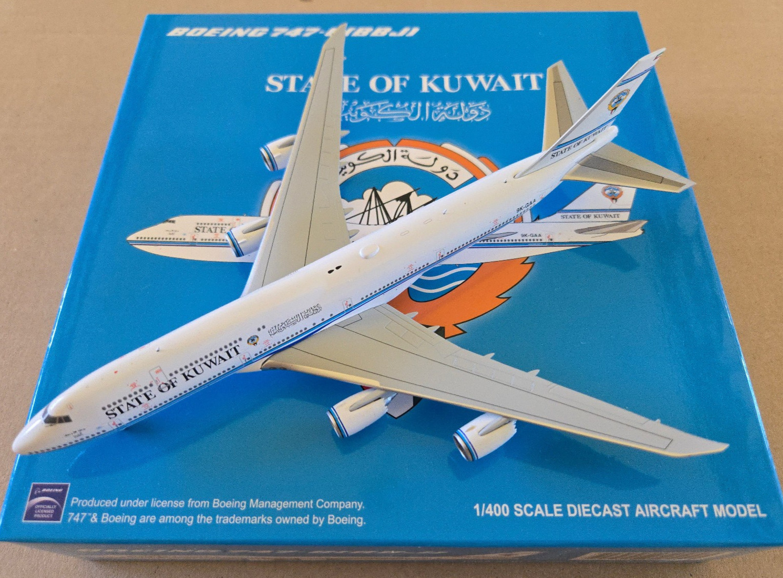 1:400 JC Wings Boeing 747-8 Government / State of Kuwait 9K-GAA