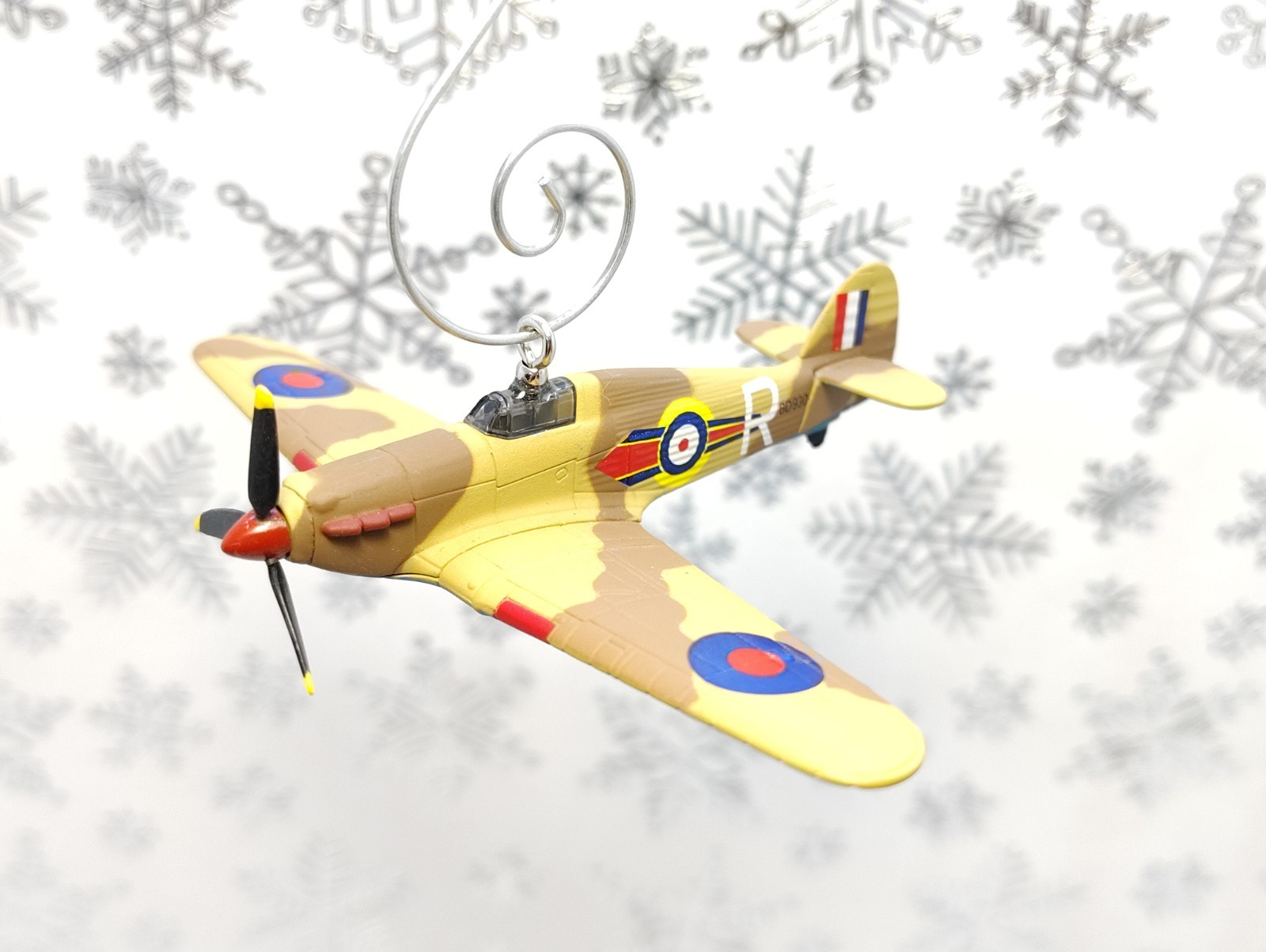 RAF No. 92 Squadron Hawker Hurricane Airplane Aircraft Christmas Tree Ornament